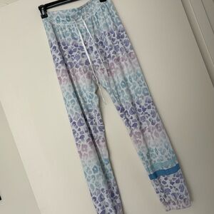 PJ Salvage Womens Leopard Jogger Pajama Lounge Pants